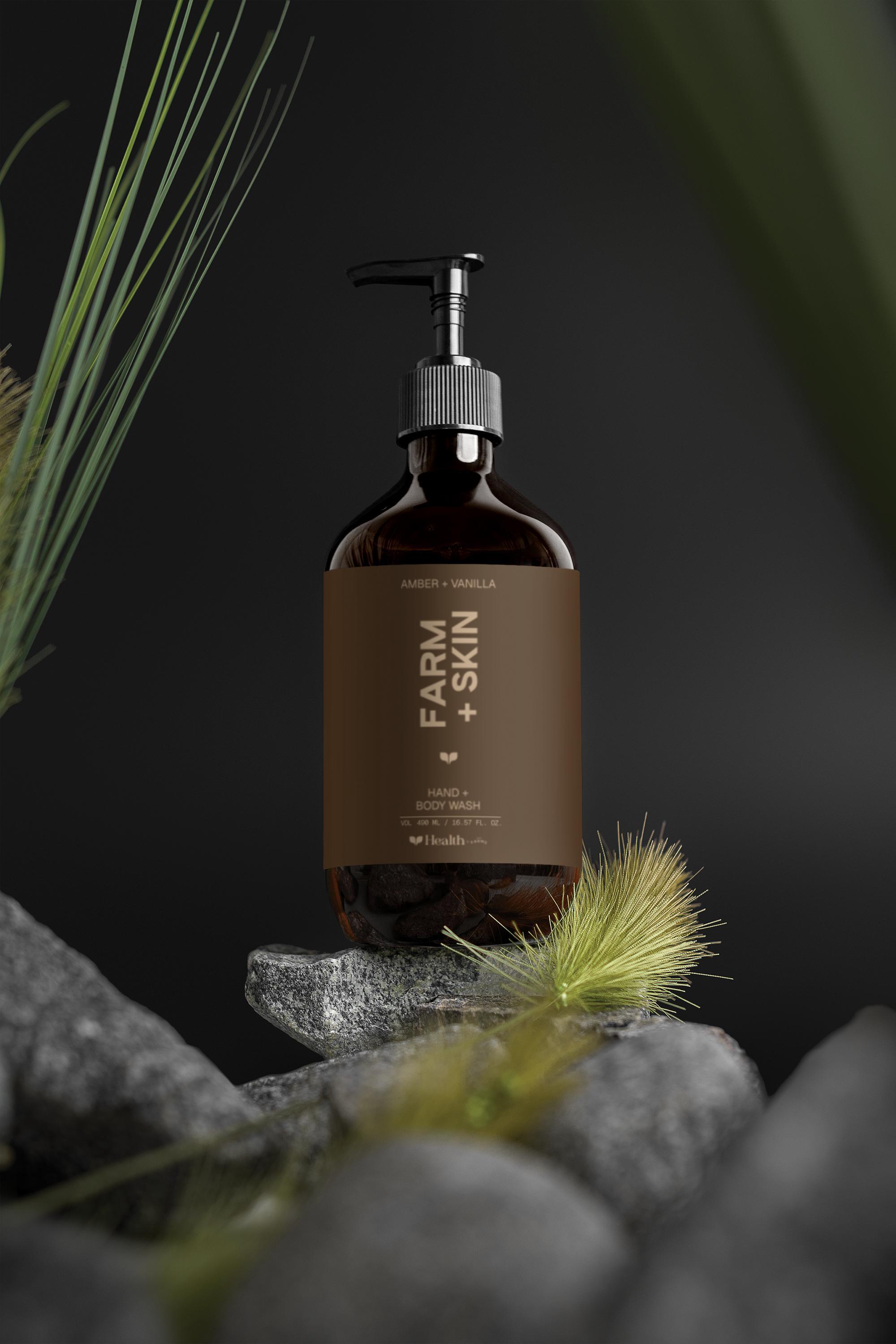 FARM + SKIN - Hand & Body Wash, Amber + Vanilla